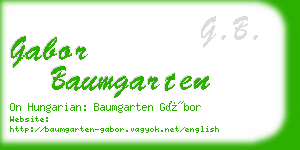 gabor baumgarten business card